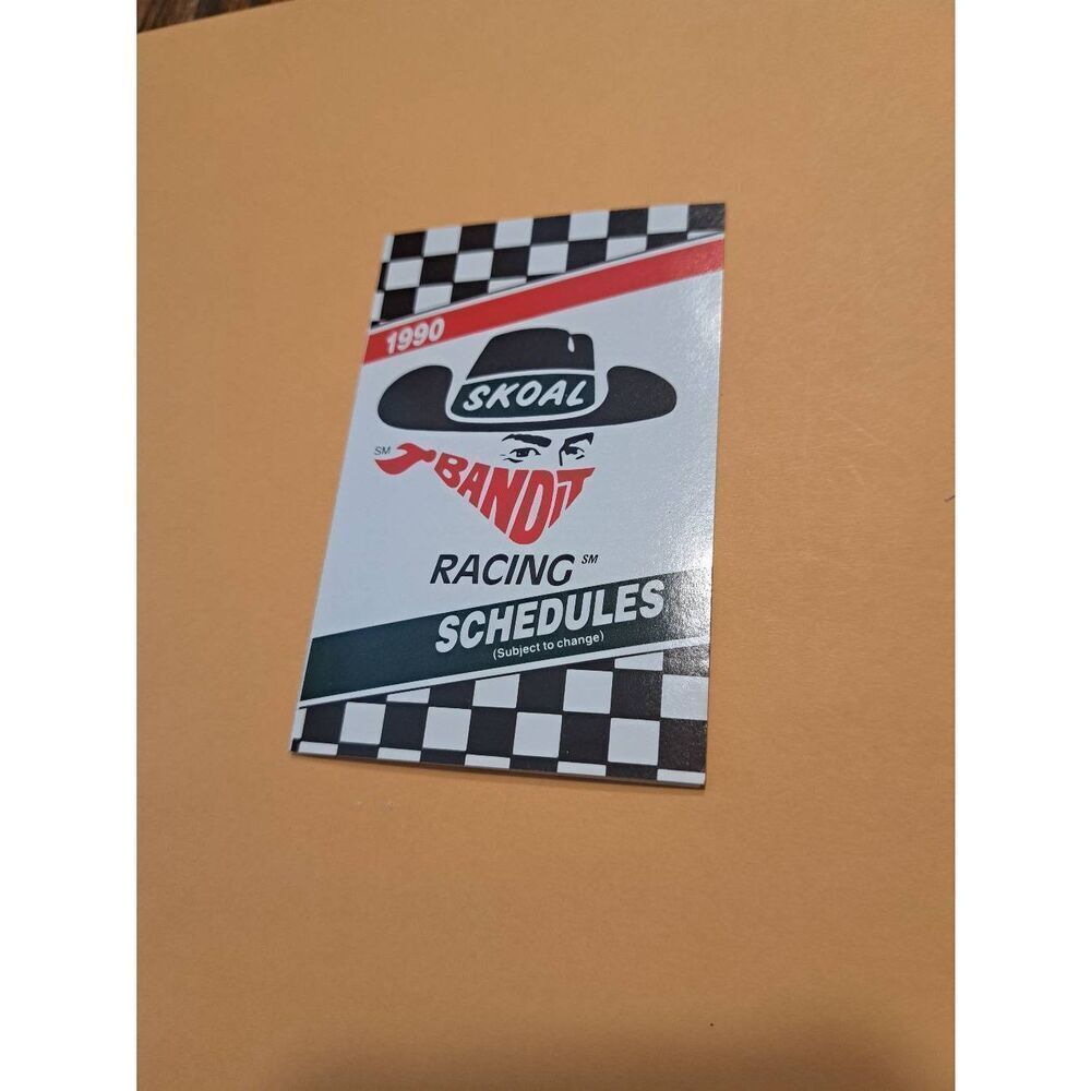 1990 Skoal Bandit Racing Schedule NASCAR NHRA IndyCar Pocket Foldout Vintage
